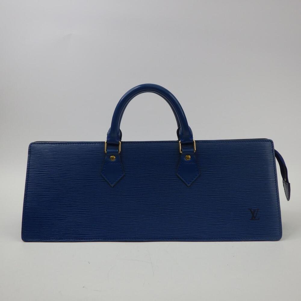 LOUIS VUITTON Epi Sac Triangle Handbag Blue